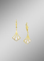 Ohrringe mit Zirkonia und Süsswasser-Zuchtperlen 