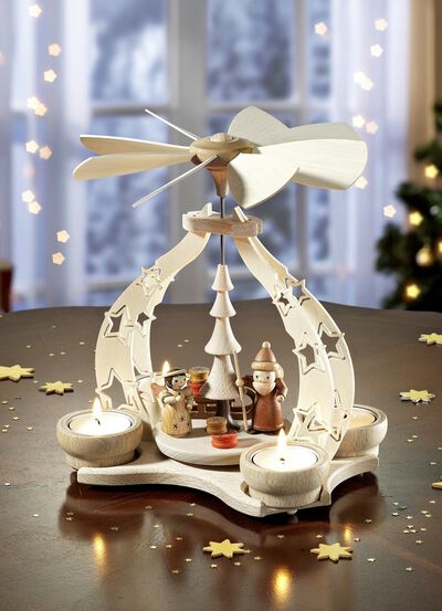 &laquo;ZEIDLER&raquo; Tischpyramide aus dem Erzgebirge 