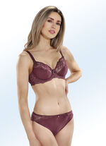 Sassa Bügel-BH mit Elastikspitze BURGUND