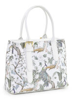 TIZIA, Tasche, Damen, mit abnehmbarem, verstellbarem Umh&auml;ngeriemen WEISS-JADEGR&Uuml;N