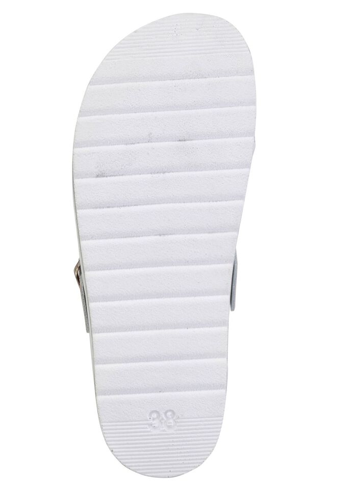 ELENA EDEN, klassische Damen-Clogs, Weite, G, mit verstellbarer Schliesse WEISS-BUNT