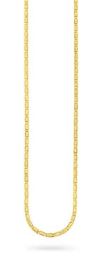 Massive Pl&auml;ttchenkette, diamantiert 