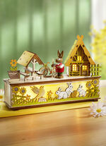 Beleuchtete Holzdekoration mit Timerfunktion 