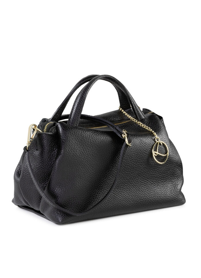 Laurina Tasche aus genarbtem Kalbleder SCHWARZ
