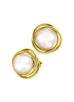 Ohrstecker mit S&uuml;sswasser-Zuchtperlen-Bouton 