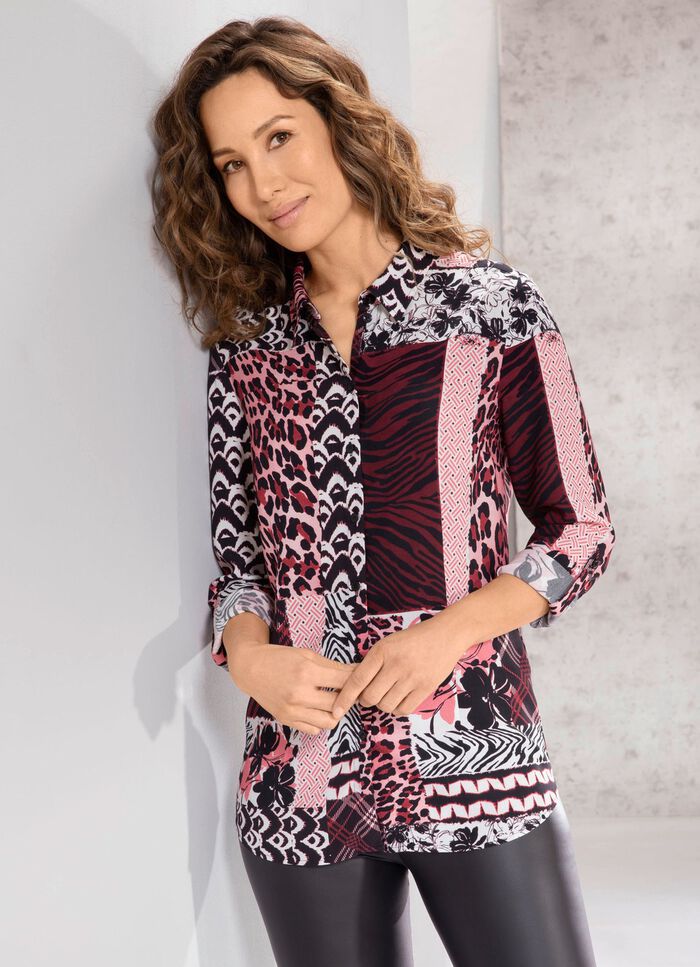 Bluse mit Inkjet-Druck 