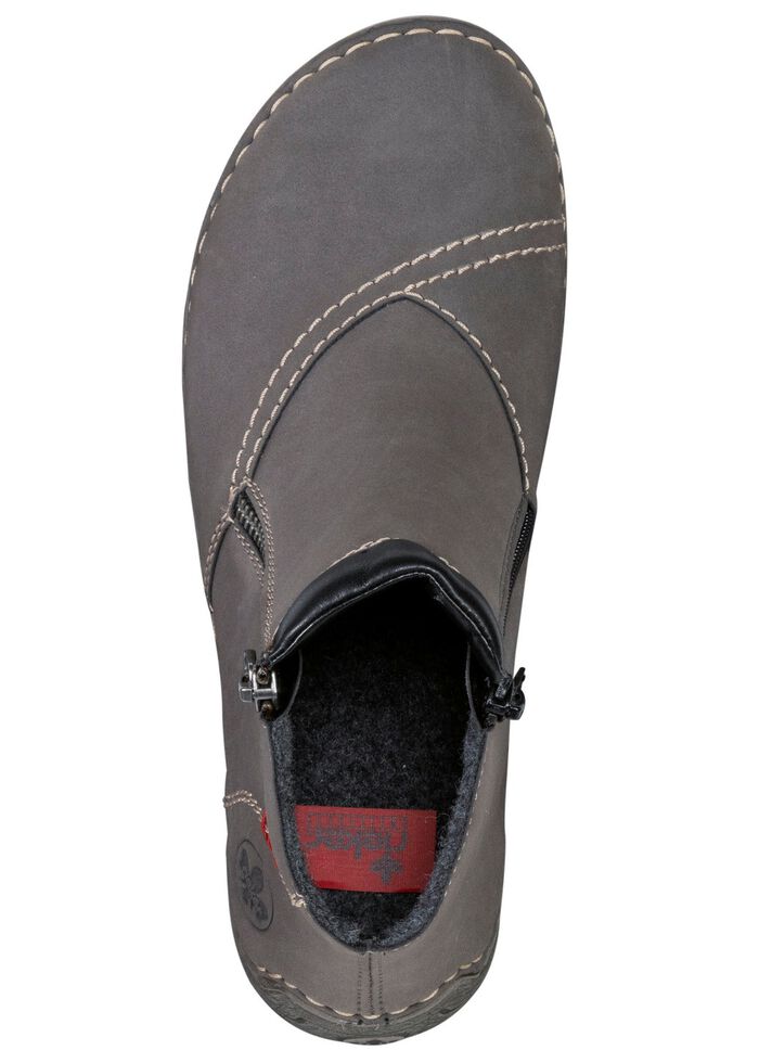 Rieker Bootie aus schattiertem Synthetikmaterial GRAU-SCHWARZ