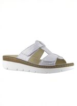 Klett-Pantolette &raquo;Cara&raquo; aus gepr&auml;gtem Echtleder 