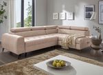Moderne Polsterecke mit Bettfunktion CREME