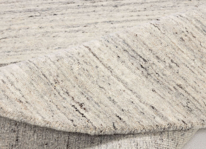 Handgewebte Br&uuml;cken und Teppiche aus 100% Schurwolle GRAUBEIGE