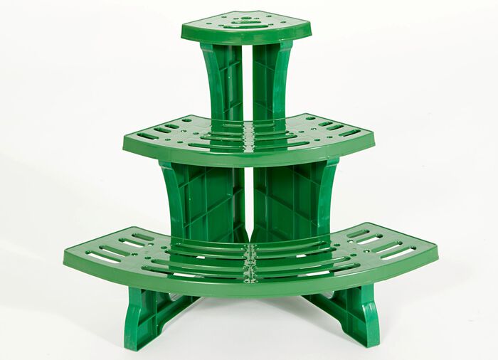 Dekorative Pflanzentreppe mit 3 Stufen GR&Uuml;N