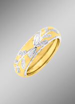 Diamantierter Damenring in Bicolor 