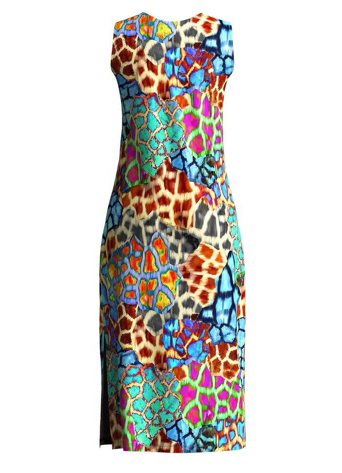 Kleid mit farbbrillantem Druckdessin 