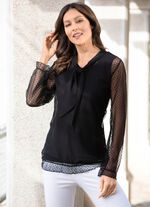 2-teiliges Set bestehend aus Shirt und Tr&auml;gershirt SCHWARZ