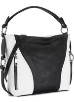 Laurina Tasche aus genarbtem Kalbleder SCHWARZ-WEISS