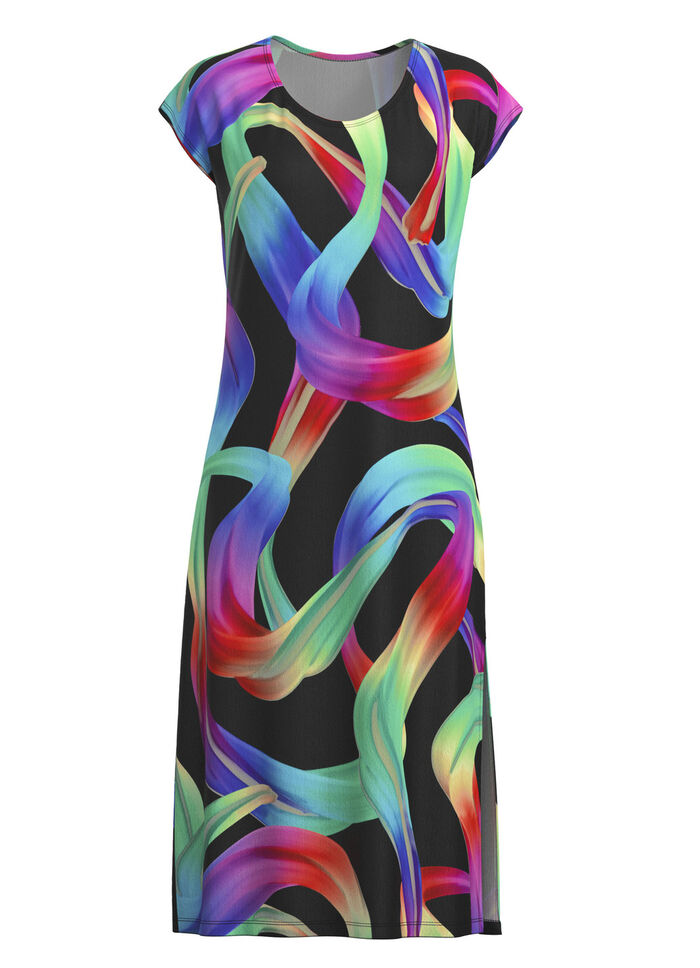 Kleid mit farbbrillantem Druckdessin 