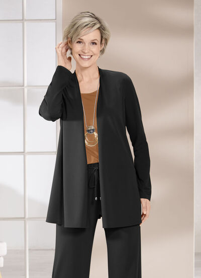 Shirtjacke in verschlussloser Form in 4 Farben 