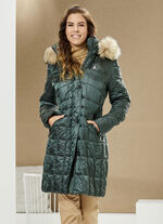 Funktions-Kurzmantel mit abnehmbarer Kapuze 