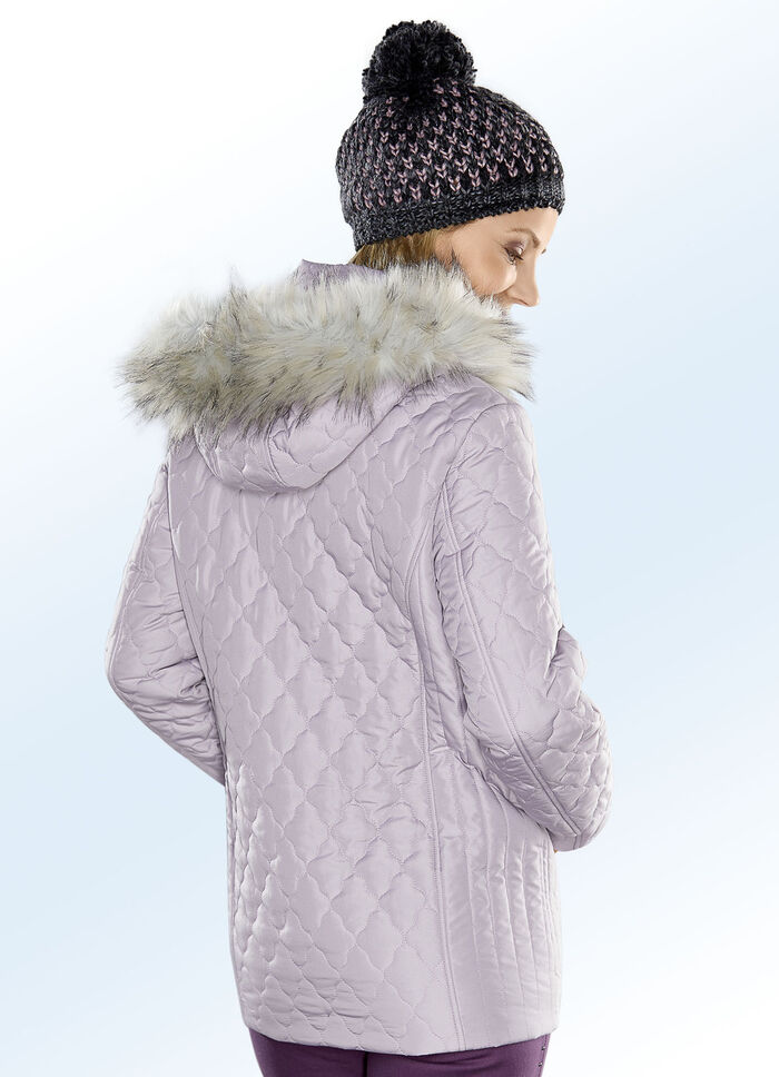 Jacke mit seitlicher Längssteppung 