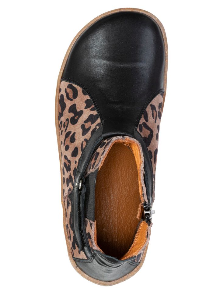 Gemini, trendige Damen-Barfu&szlig;schuhe, Weite G, mit herausnehmbarem Fussbett SCHWARZ-TAUPE