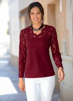 Shirt-Tunika mit Baumwolle BORDEAUX