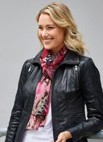 Schal mit Fantasie- und Zebradessin 