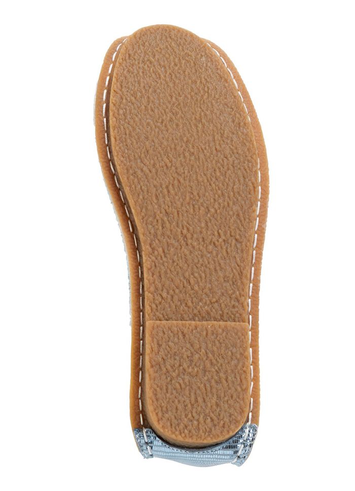 Laura Vita Ballerina mit Lederbl&uuml;te BLAU-MULTICOLOR