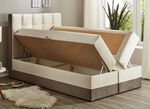 Boxspringbett mit Topper und 2 Bettkästen BEIGE-BRAUN
