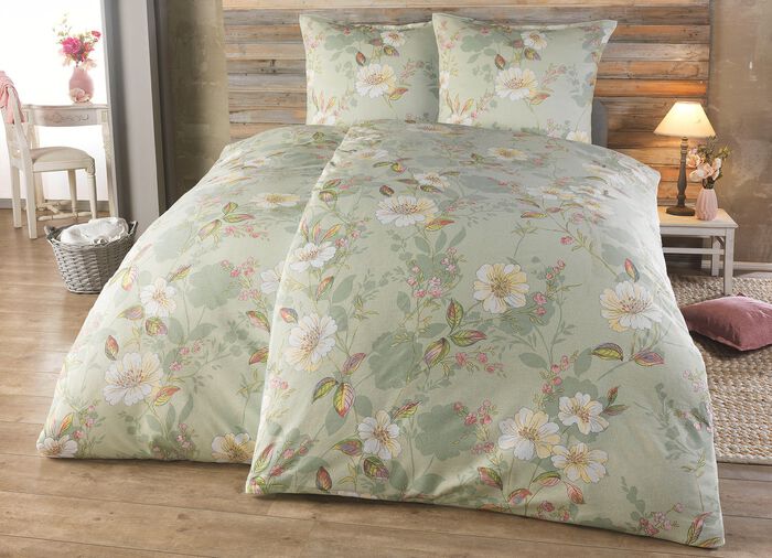 Barchent Bettw&auml;sche-Garnitur von Castell JADE