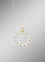 Funkelnder Anhänger mit synth. Zirkonia 