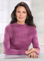 Pullover aus Schurwolle (Merino, extrafein) MAUVE