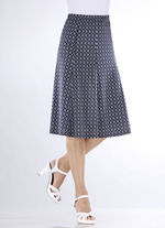 Tragangenehmer Bahnenrock  MARINE-WEISS-BLAU