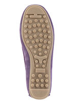 ELENA EDEN Mokassin-Slipper aus geschmeidigem Rind-Veloursleder LILA