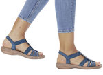 Rieker Sandale mit Glitzersteinchen JEANSBLAU