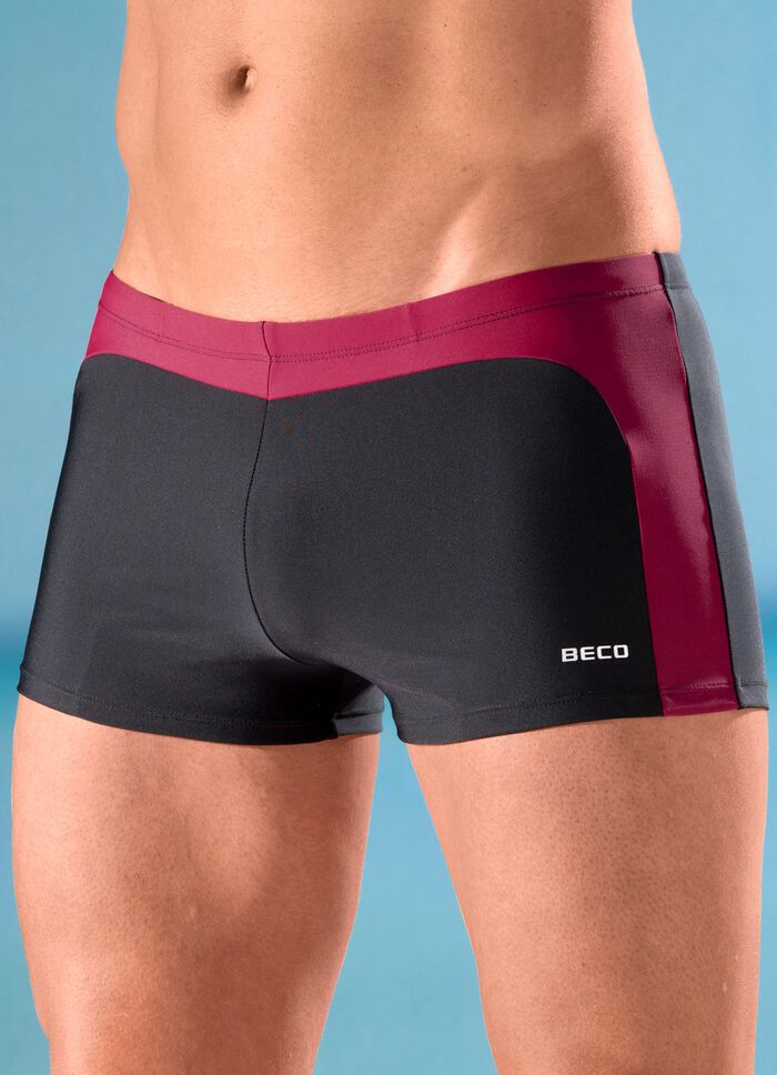 Zweierpack Badepants mit farbigen Eins&auml;tzen 