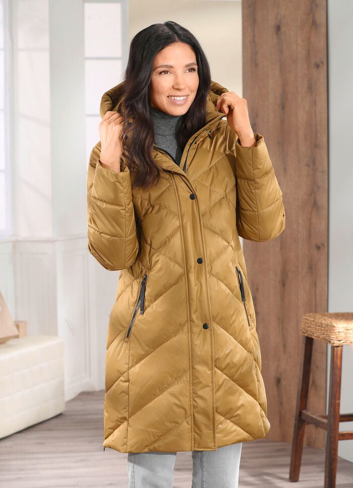 Funktions-Kurzmantel mit abnehmbarer Kapuze 