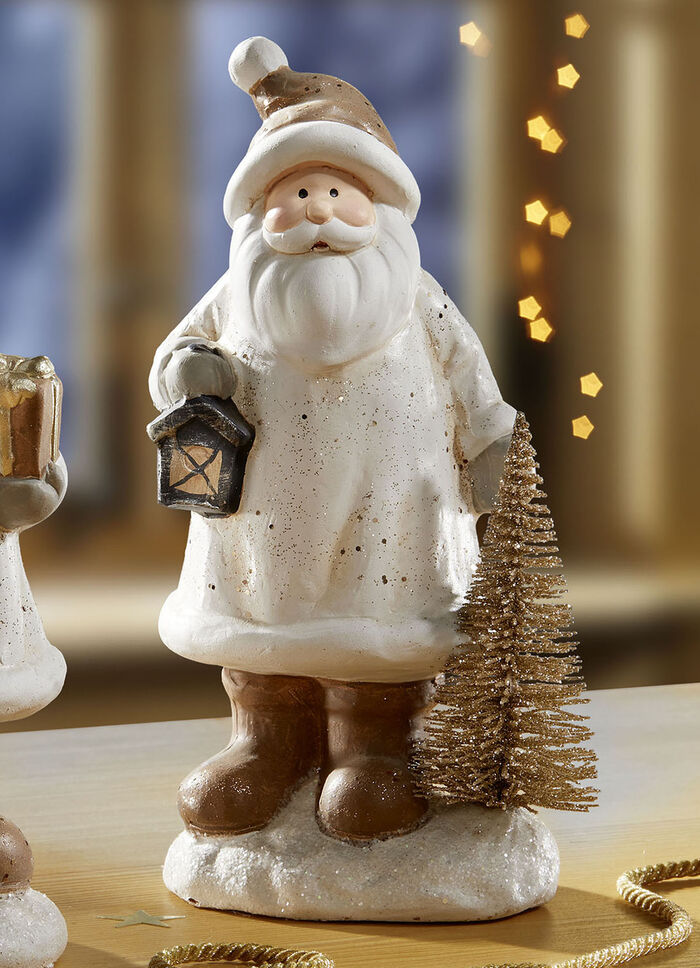 Nikolaus aus Keramik WEISS