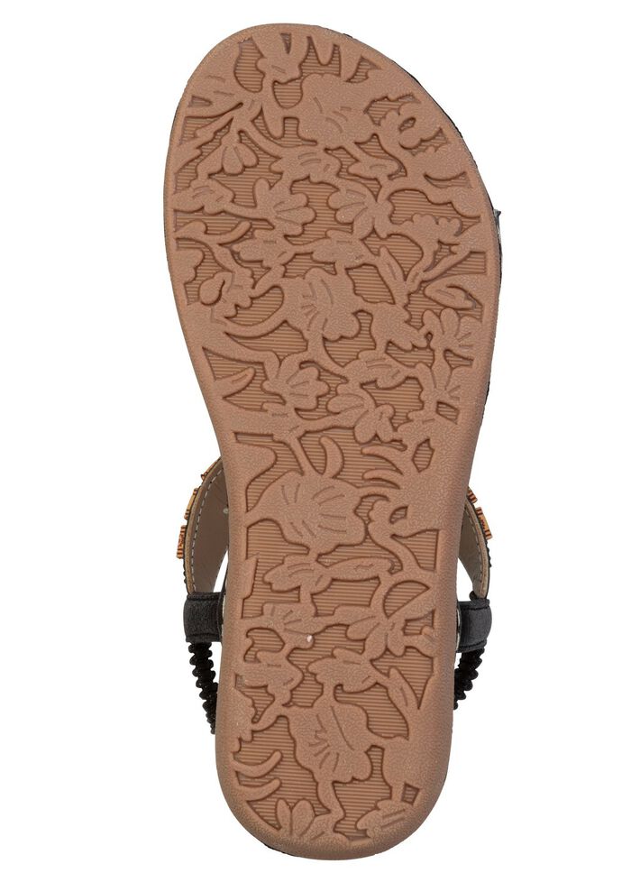 Andrea Conti, stylische Damen-Sandalen, Weite G, mit elastischem Fersenriemchen 