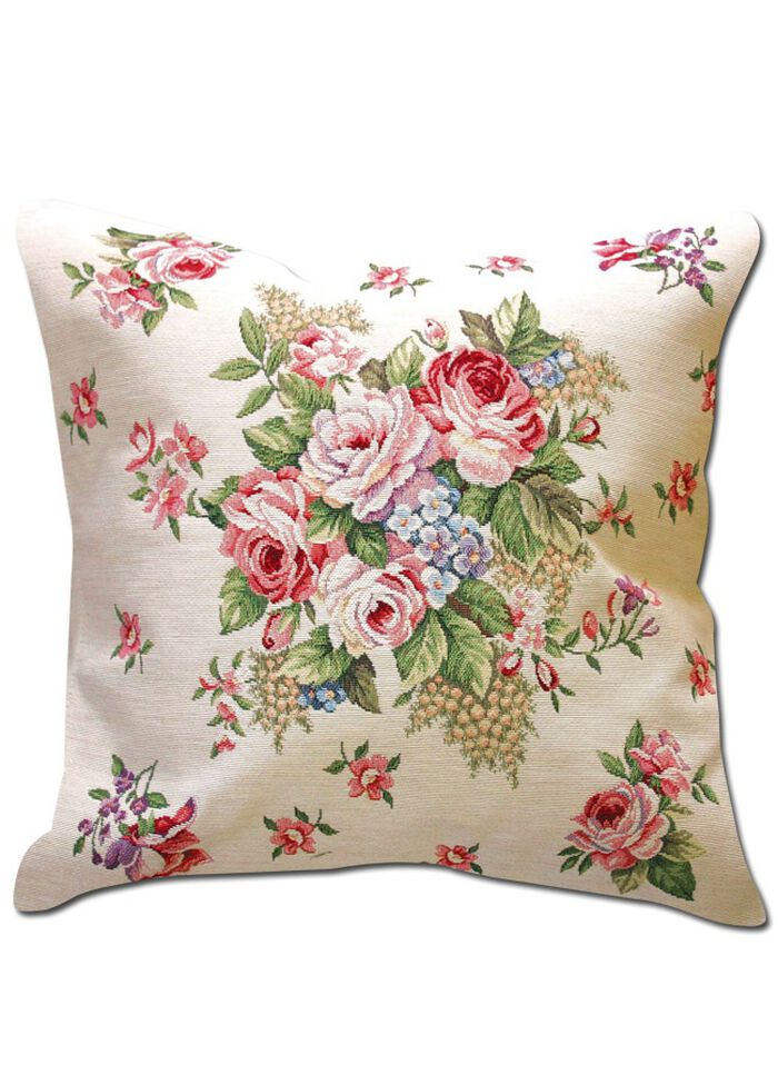 Kissenbezug «Rosen» und «Blumen» BUNT