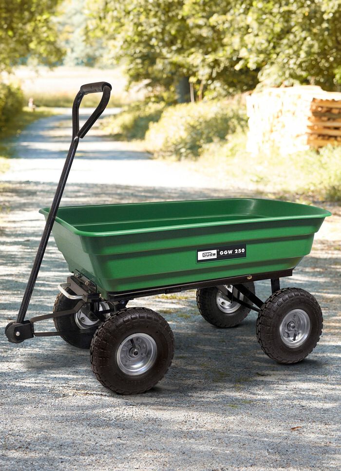 Gartenwagen von Güde mit Kippfunktion GRÜN-SCHWARZ