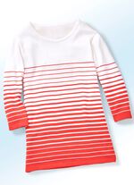 Pullover in Ringeldessin KORALLE-WEISS