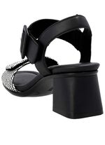 Remonte Sandalette mit Flechtdurchz&uuml;gen SCHWARZ-WEISS