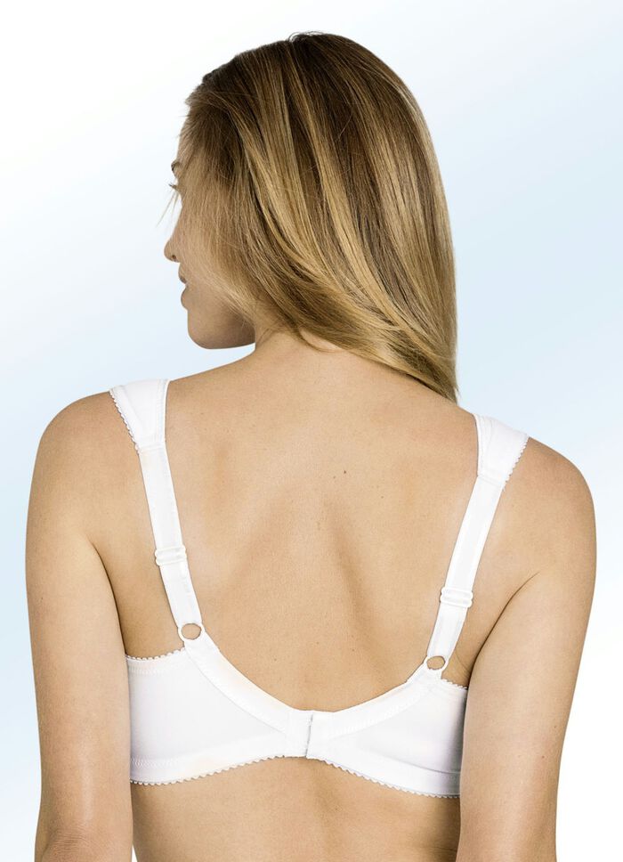 Miss Mary-BH in Weiss, mit Elastikt&uuml;ll am Dekollet&eacute; WEISS