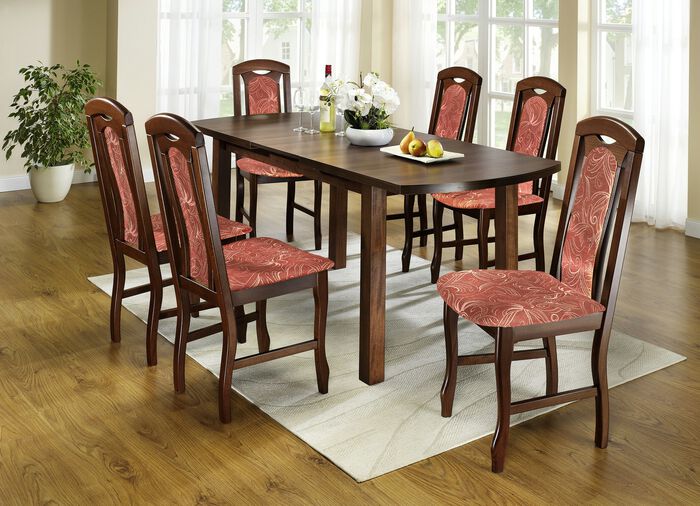 Esszimmermöbel aus teilmassivem Buchenholz NUSSBAUM-TERRA