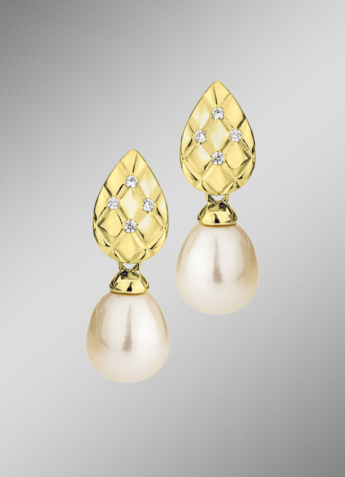 Ohrringe mit S&uuml;sswasser-Zuchtperlen 