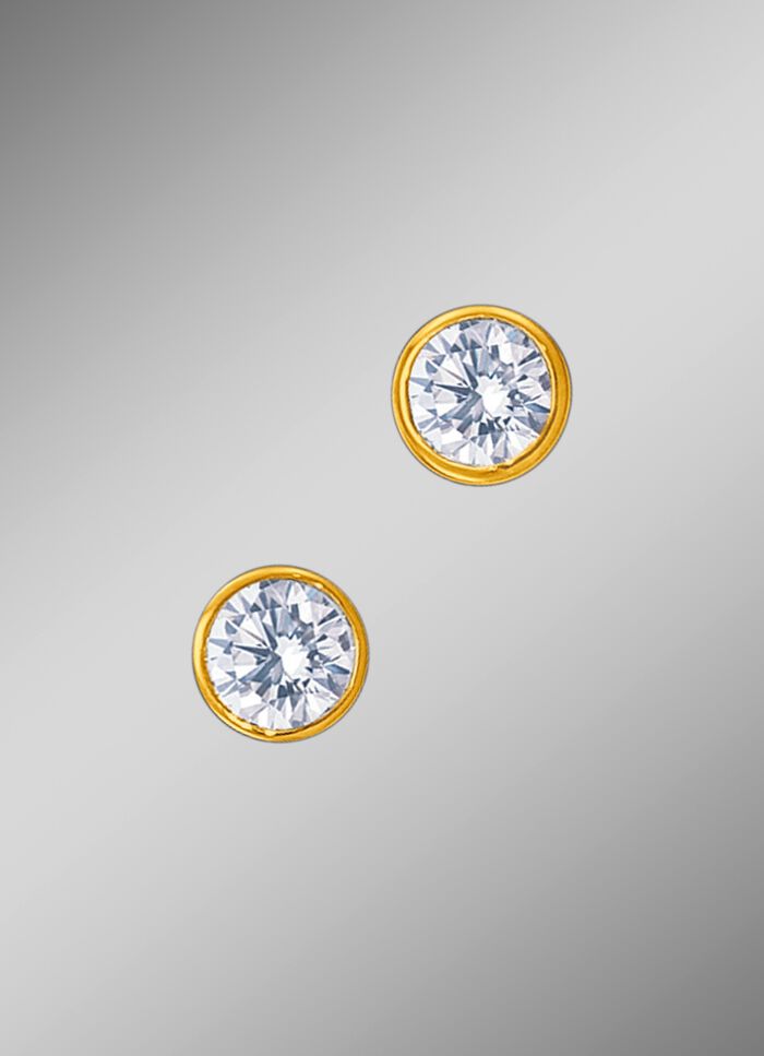 Massive Brillant-Ohrstecker 