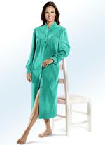 Hausmantel mit zauberhafter Strukturierung SMARAGDGRÜN