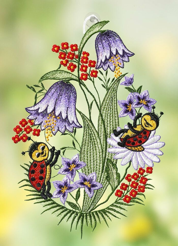 Fensterbild Marienk&auml;fer 