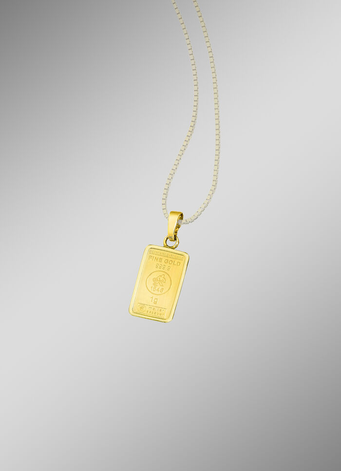 Wundervolle Feingoldbarren-Anhänger 