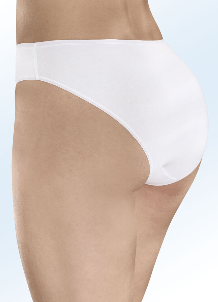 Schiesser Dreierpack Slips mit BIO-Baumwolle WEISS